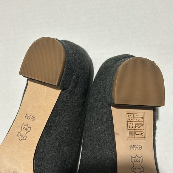 Tory Burch Antonia Loafer Heather Gray w/ Sea Shell Pink Logo Size 6.5 - Picture 6 of 7